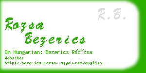 rozsa bezerics business card